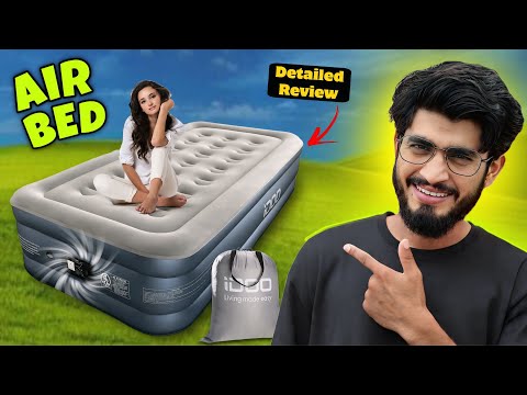 Air Mattress with Built in Pump || Inflatable Air Bed || Air Bed For Home & Camping 