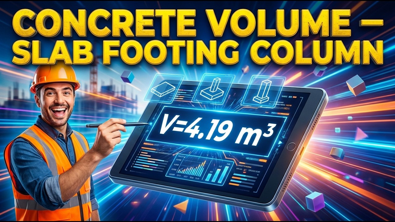 Concrete Volume Calculator — Slab Footing Column