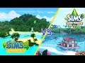Sims 4 Island Living Vs Sims 3 Island Paradise Trailers