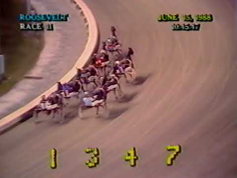 1988 Roosevelt Raceway Final Race MAJESTIC ANDREW & Dr. Rejean Daigneault & Trainer Jeffrey Hoffman