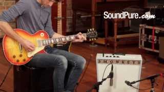 Video thumbnail for Nash Aged Gibson Les Paul and 3 Monkeys Sock Monkey 18/12 Combo Amp by soundpurestudios