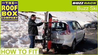 Nosič lyží a snowboardov na ťažné BUZZSKI 1ks (BUZZ RACK)