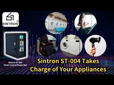 Sintron ST-004 Takes Charge of Your Appliances - Coin & Mobile Payment Timer Control Power Box