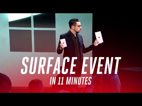 微軟Surface 2019活動在11分鐘內完成 (Microsoft Surface 2019 event in under 11 minutes)