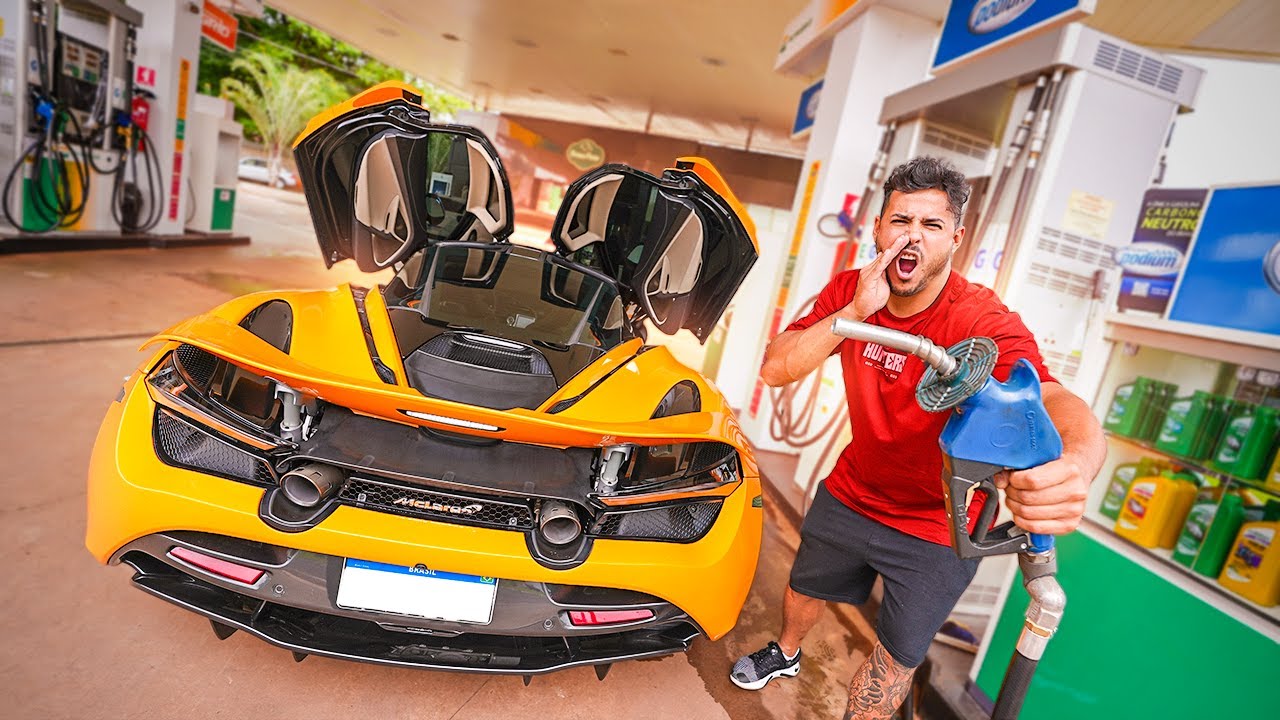 GASTEI 500 REAIS PARA ABASTECER MINHA NOVA MCLAREN 720S 😭