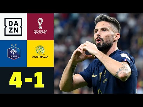 Spiel gedreht! Doppelter Giroud stellt Henry-Rekord ein: Frankreich - Australien 4:1 | WM 2022| DAZN