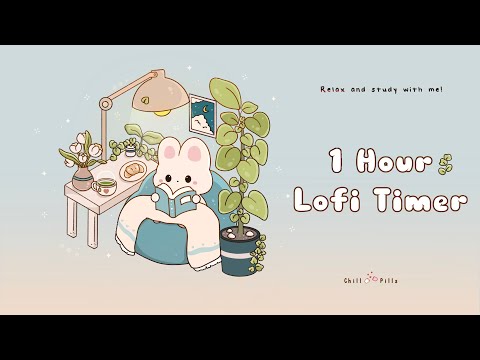 1 Hour - Relax & study with me Lofi | Study bun #timer #1hour #1hourloop #lofi #relaxing #calm