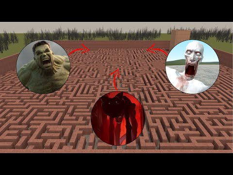 hULK VS CATNAP VS SCP-096! In Garry's Mod