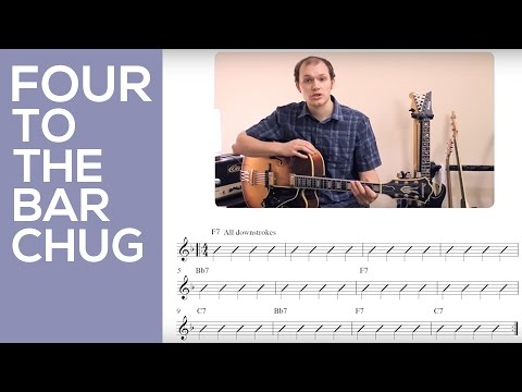 Learn Strumming Patterns for a Rock Blues: the Four to the Bar Chug