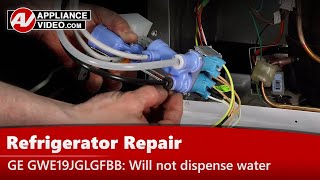 GE Refrigerator Repair - Will Not Dispense Water - Water Inlet Valve