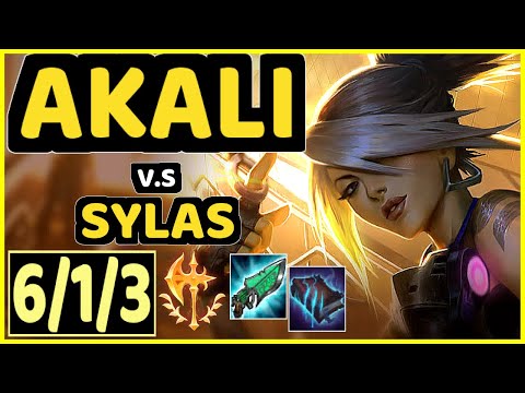BDD (AKALI) vs SYLAS - 6/1/3 KDA MID GAMEPLAY - KR Ranked MASTER