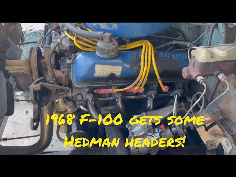 1968 F-100: Hedman Headers finally showed up!