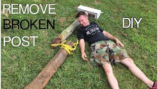 How To Replace a Broken Mail Box Post (at no cost!)