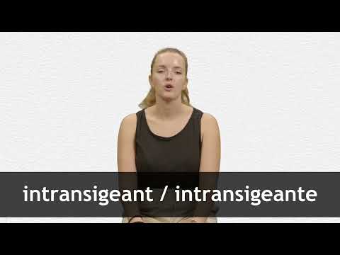 How to pronounce INTRANSIGEANT / INTRANSIGEANTE in French