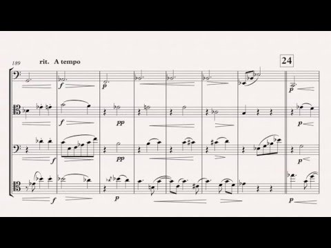Maurice Ravel, La valse, arranged for cello quartet (midi score)