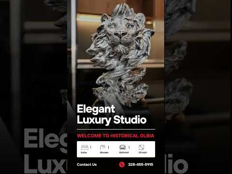 Short vertical video walkthrough of the Studio Garibaldi by RENTAL12 in the historic centre of Olbia