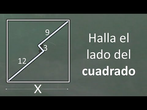 Halla el lado del cuadrado