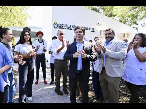 En Tandil: Kicillof inauguró la nueva Escuela Secundaria N°13 en el paraje De la Canal