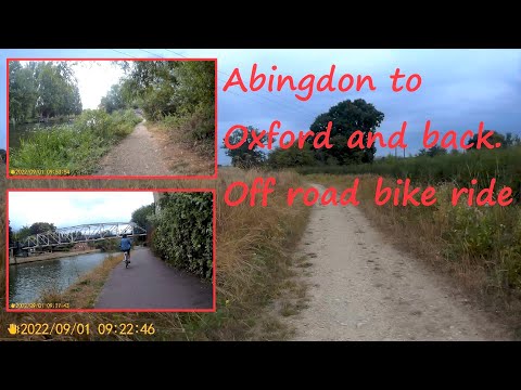 Bike ride from Abingdon to Oxford and back, off road. GPX, TCX file in the words