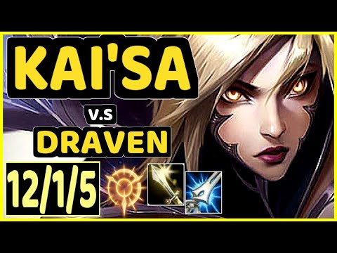 YUUKI60 (KAI'SA) vs DRAVEN - 12/1/5 KDA BOTTOM ADC GAMEPLAY - EUW Ranked MASTER