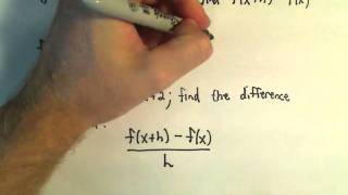 The Difference Quotient - Example 1