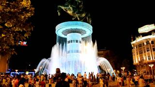 Alexander the Great Fountain, Macedonia Square - Skopje (HD)