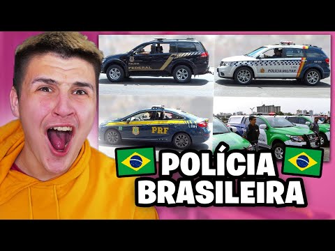 BRAZILIAN POLICE CARS ARE STANGE |🇬🇧 Gringo Britânico Reagindo