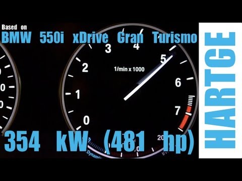 BMW 550i xDrive Gran Turismo F07 Test Drive with HARTGE Engine Upgrade 80 - 200 km/h