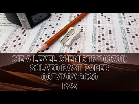 CIE A Level Chemistry Solved Past Paper Oct/Nov 2020 P22