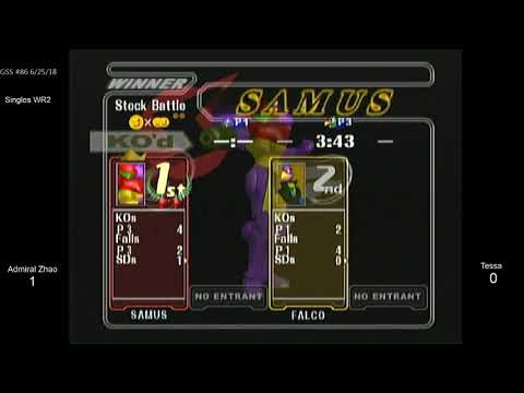 GSS 86 SSBM - Admiral Zhao (Samus) vs. Tessa (Falco) - Melee WR2