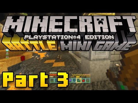 Minecraft PS4 Battle Mode Gameplay Part 3 - DLC MAPS! (Minecraft PS3, PS4, Xbox, Wii U)