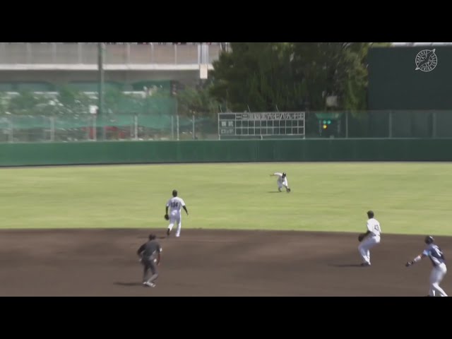 【ファーム】好守!! マリーンズ・愛斗 センター前に落ちそうな打球を見事ダイビングキャッチ!! 2025年9月24日 千葉ロッテマリーンズ 対 埼玉西武ライオンズ