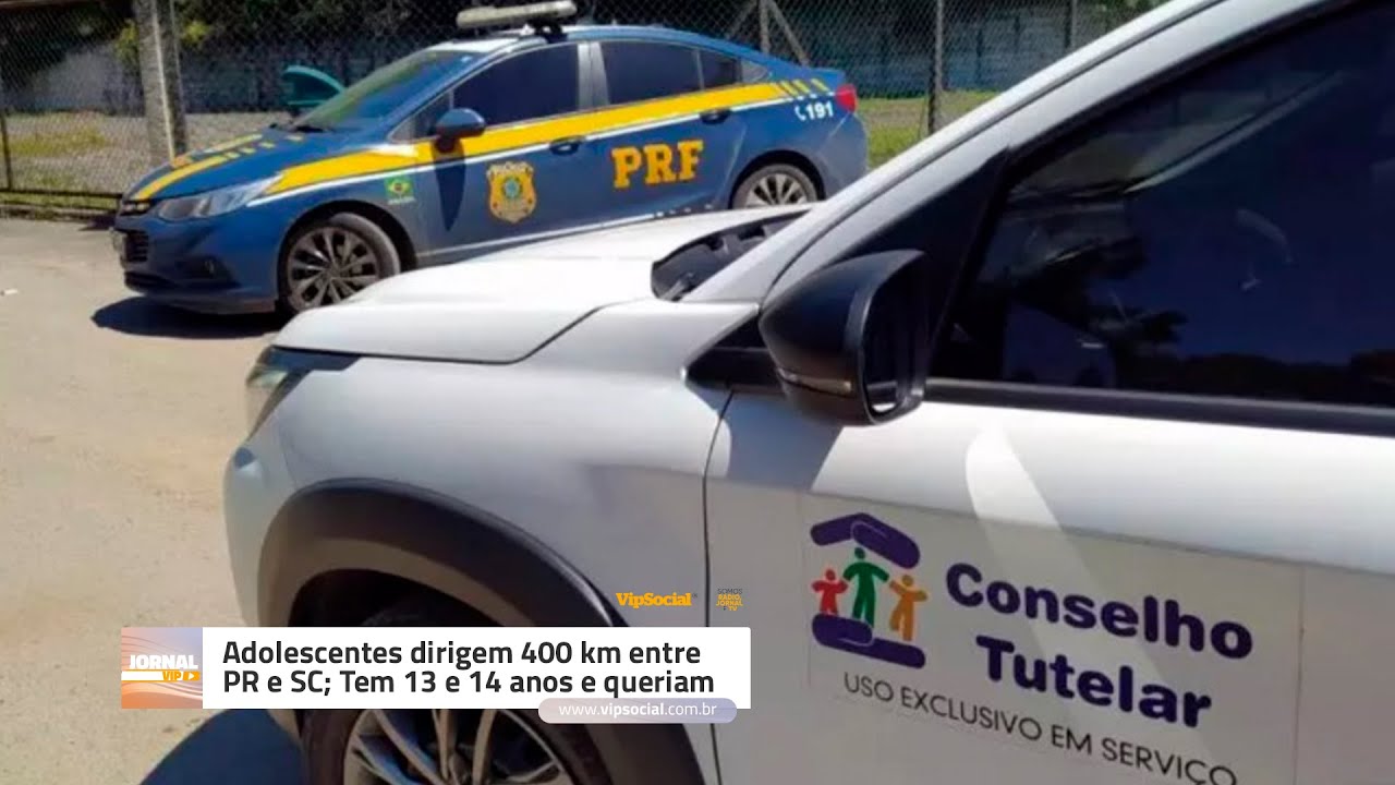 Adolescentes dirigem 400 km entre SC e PR; Tem 13 e 14 anos e queriam chegar em Balneário Camboriú