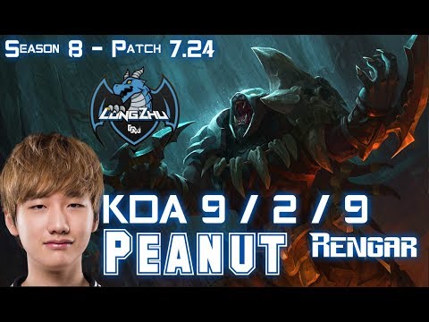 LZ Peanut RENGAR vs EVELYNN Jungle - Patch 7.24 KR Ranked