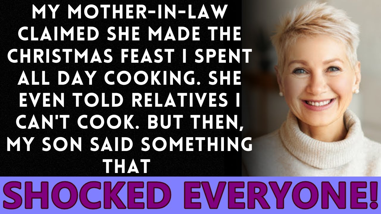 After my mother-in-law took credit for my cooking, my son disclosed a surprising truth.
