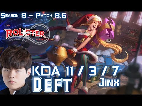 KT Deft JINX vs CAITLYN ADC - Patch 8.6 KR Ranked