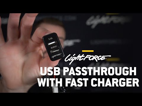 Lightforce USB Passthrough Connector with Fast Charger to suit Toyota (CBUSBTYDC)