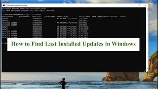 ✔️ [2022] - View Recent Updates | installed update history | windows 11