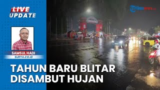 Wilayah Blitar Diguyur Hujan, Alun-alun Kota Tak Dibanjiri Pengunjung saat Perayaan Tahun Baru