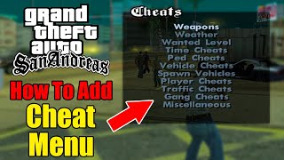 How to Add Cheat Menu in GTA San Andreas PC
