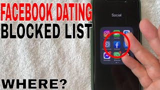 ✅  How To Find Facebook Dating Blocked List 🔴