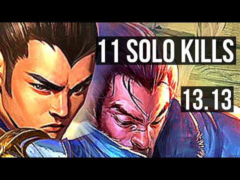 XIN ZHAO vs YASUO (MID) | 11 solo kills | EUW Diamond | 13.13