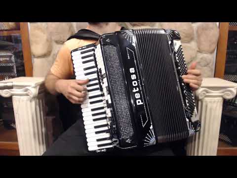 4667 - Decorated Black Petosa Piano Accordion LMMM 41 120 $2999