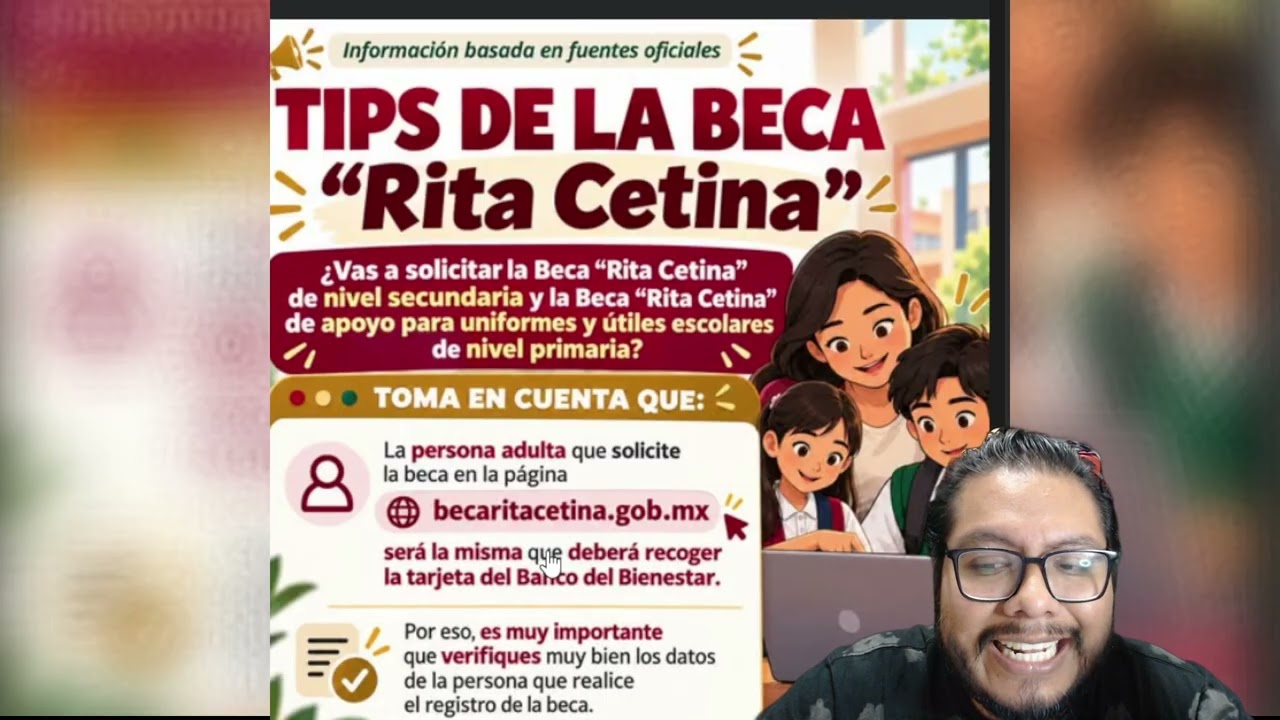 ¡VAS A SOLICITAR LA BECA! Rita Cetina checa este tip para que tengas un registro exitoso.