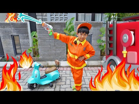 Kyo Menjadi Pemadam Kebakaran Memadamkan Api