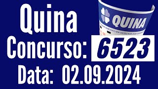 Resultado Quina, QUINA de hoje, Quina 2/08, RESULTADO da QUINA 6523,