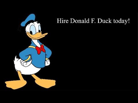 Hire Donald Duck today!