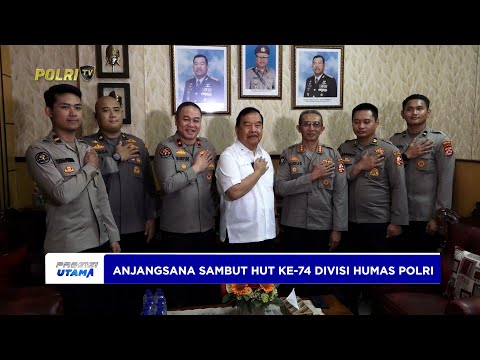 DIVHUMAS ANJANGSANA KE KOMJEN POL PURN TOGAR M SIANIPAR SAMBUT HUT KE-74 HUMAS POLRI