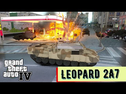 GTA 4 Tank gameplay ( Leopard 2A7 vs New York Police and Army Forces  )