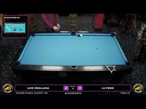 LUIS ORELLANA  vs LU PENG - GOLDEN FLEECE - TABLE 15 | EvoSports